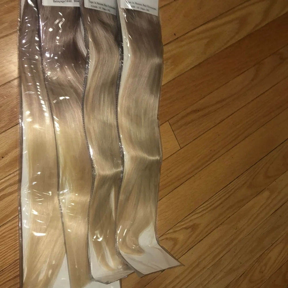 18” 4 PACK #18/60 Blonde HUMAN HAIR TAPE INS *NWT